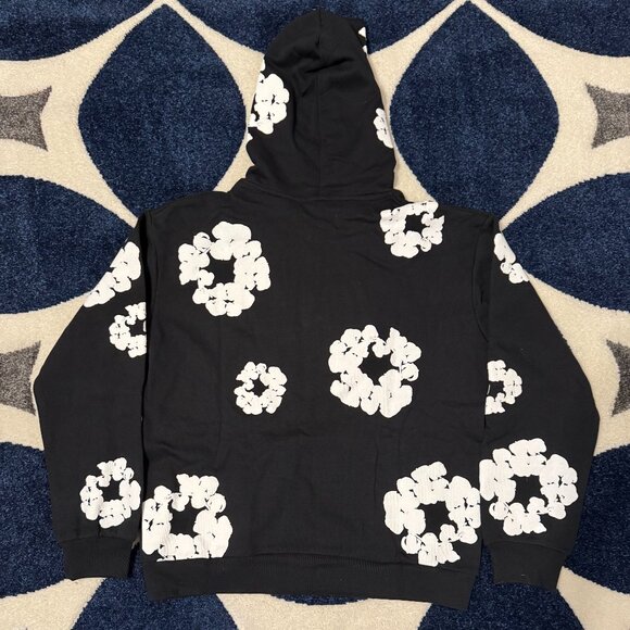 Denim Tears The Cotton Wreath Black Hoodie Men’s Size Small Medium or Large - Picture 3 of 3